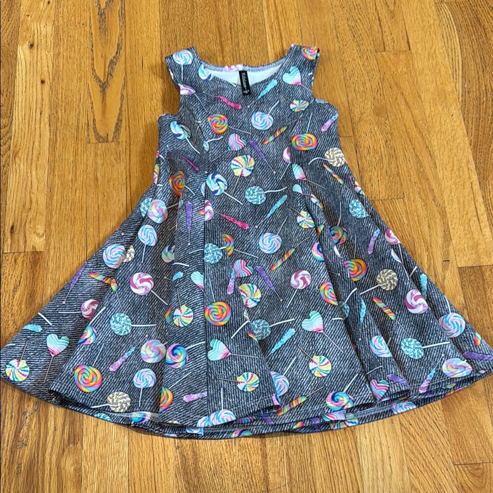 Pixie Lane Colorful Lollipop Print Kids Dress Size 7